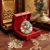 Nine Tailed Fox Enamel Pendant Necklace Exquisite Chinese Style Trendy Jewelry Ideal Anniversary Gift for Girlfriend