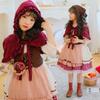 Little Red Riding Hood Shawl Cape Christmas Pastoral Children's Dress Cinderella Halloween Children's Costume