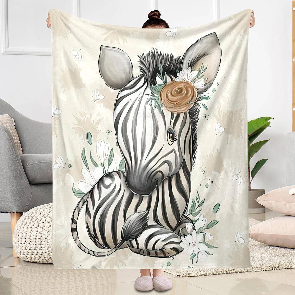 Baby Deer Illustration Blankets are suitable for living rooms,making them an ideal choice for outdoor travel and gifts.