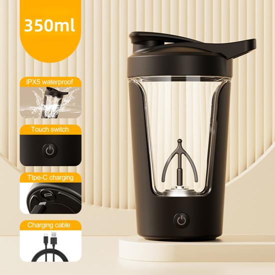 Электрическая чашка для смешивания, автоматическая чашка для перемешивания кофе, 350 мл, портативный шейкер для протеинового порошка, бутылка-миксер для домашнего офиса и путешествий