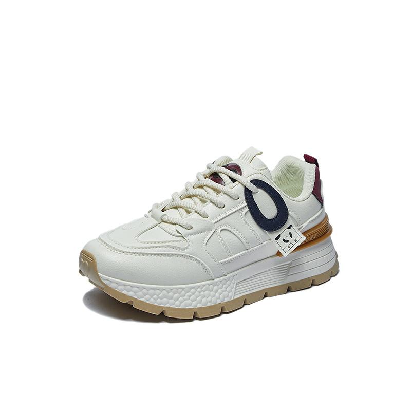 Женские легкие кроссовки, уличные противоскользящие кроссовки из искусственной кожи на шнуровке, повседневная удобная прогулочная обувь, дышащая спортивная обувь для бега для женщин