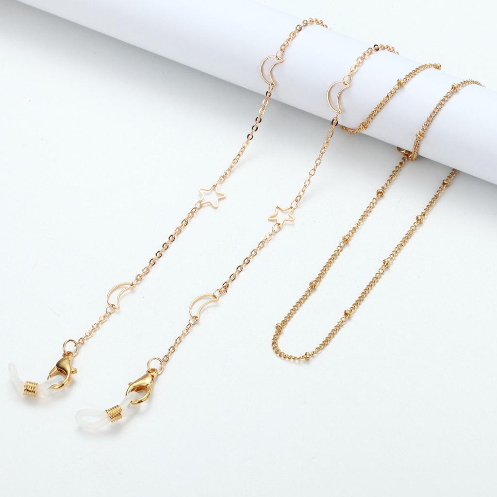 Fashion Pearl Mask Chains Eyeglasses Chain for Women Metal Sunglasses Lanyards Eyewear Chain Holder Neck Strap