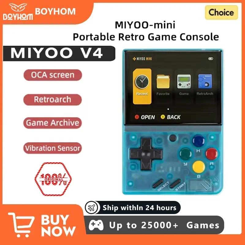 MIYOO MINI V4 Портативная ретро-ручная игровая консоль с экраном IPS 2,8 дюйма, игровые консоли на базе Linux, классические игровые подарки для мальчиков