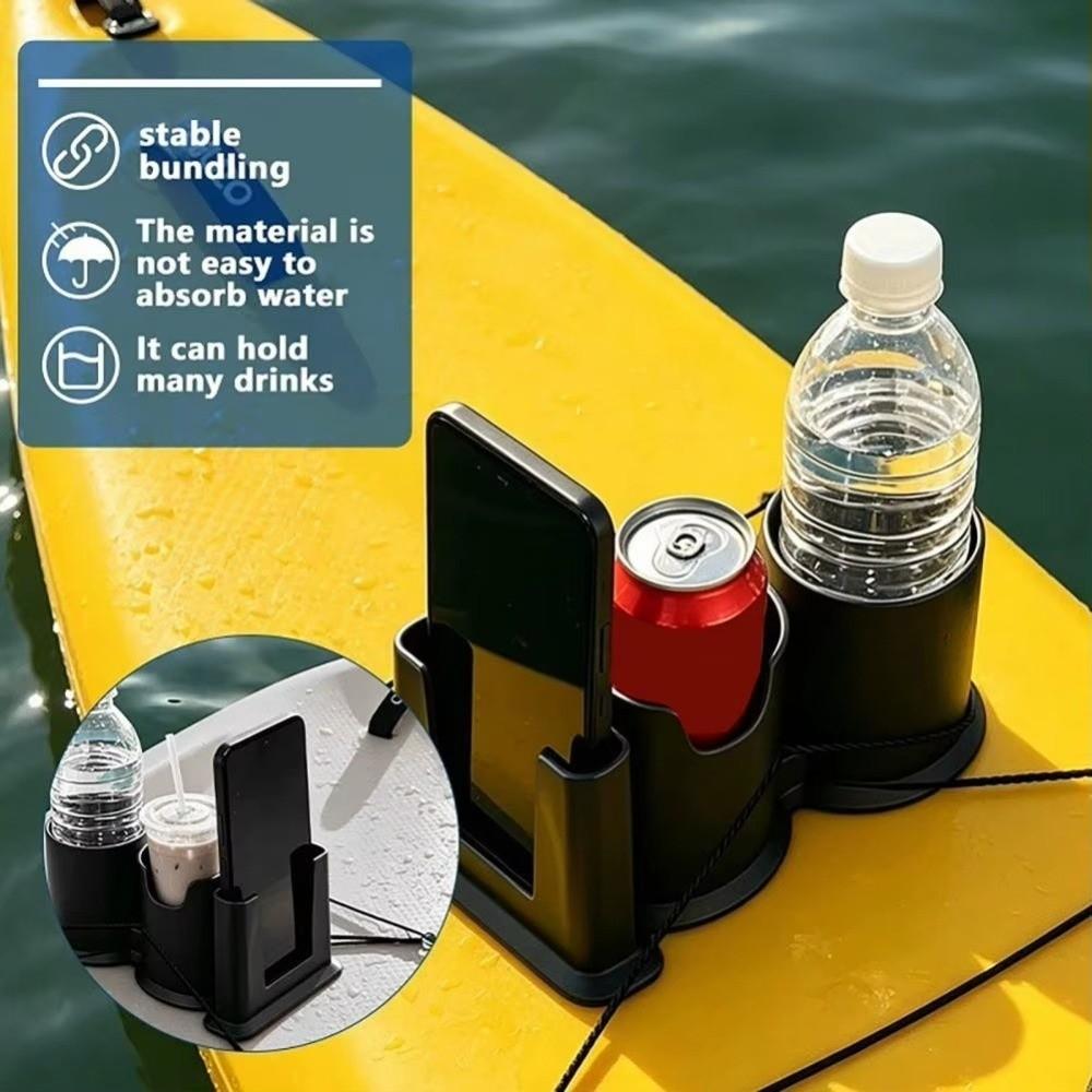 2-in-1 Design Paddleboard Cup Holder Double Cup Drink And Phone Holder Paddleboard Holder Canoes