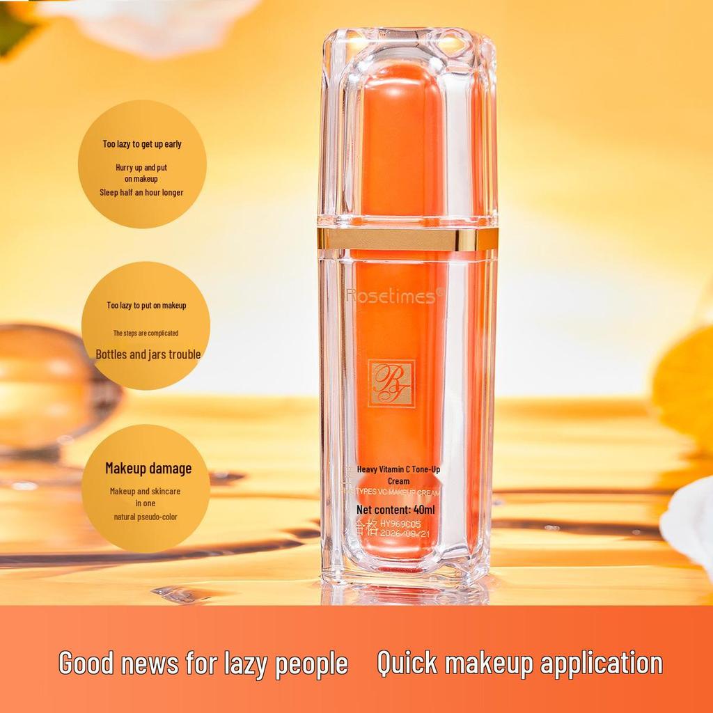 Аутентичный пятикратный увлажняющий консилер с витамином С для выравнивания тона - Натуральный, легкий и осветляющий нюдовый макияж.