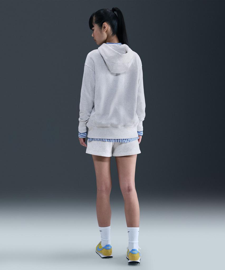 Спортивная толстовка с капюшоном Phoenix Fleece, оверсайз - Березовый меланж: Черный / Fz7197-051