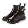 ET JACOMO Genuine Leather Side Gore Belted Short Boots [MODE Carino]