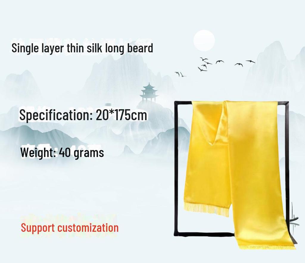 "Yellow Scarf with Family Clan Prints for Ancestors Worship and Festival Celebrations"