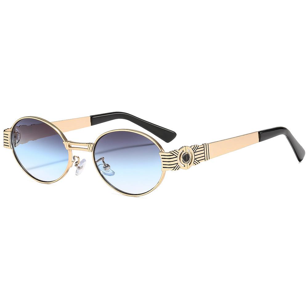 Latest Retro Oval Gradient Female Sunglasses Unique Luxury Frame Design Punk Stt All Match Male Gafas De Sol UV Protection 400