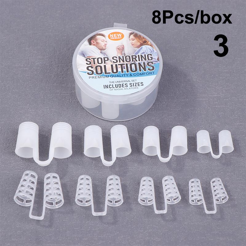 4/8 шт. силиконовые носовые расширители против храпа помощь при апноэ зажим для носа от храпа носовые дыхательные аппараты устройства