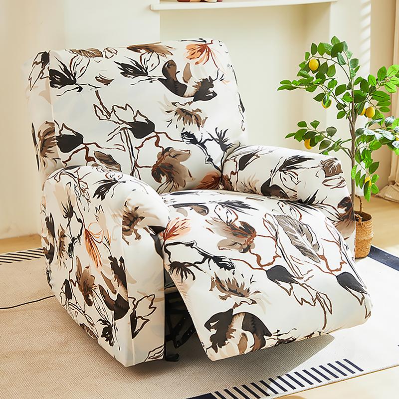 4pcs/set Split Recliner Chair Cover 1 Seater Relax Armchair Slipcover Stretch Anti Slip Single Lazy Boy Sofa Cover Washable