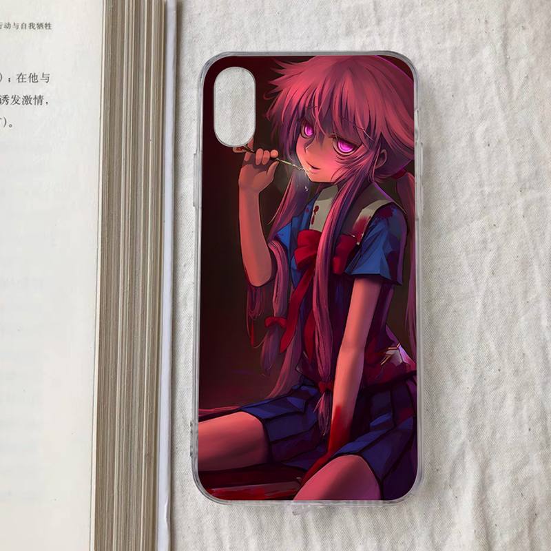 Mirai Nikki Future Diary Гасай Юно Чехол для телефона Для iPhone 13 14 Pro Max XS XR 12 11 Pro 13 Mini 6 7 8 Plus Прозрачная задняя крышка Capa