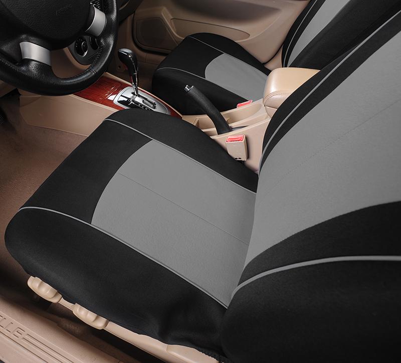 Серые чехлы на автомобильные сиденья