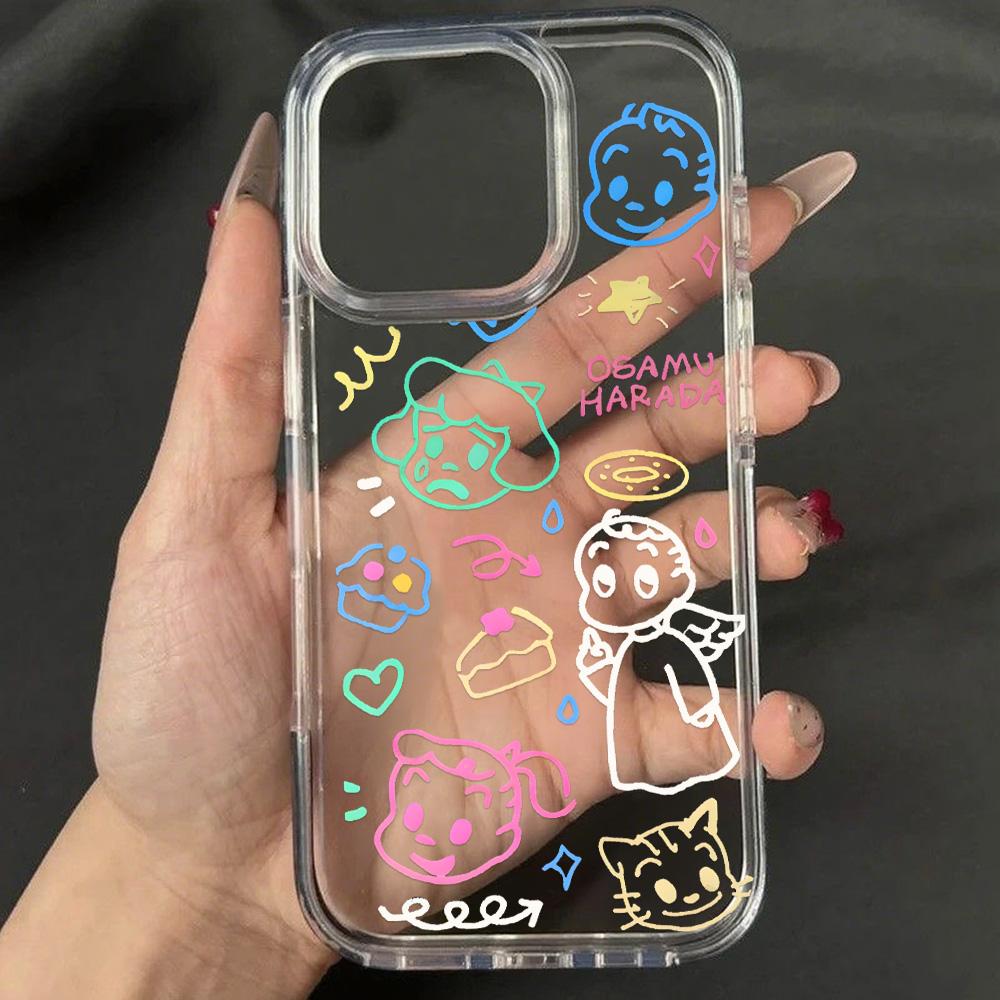 Acrylic Phone Case For iPhone 11 13 16 ProMax Case iPhone 13 14 15 ProMax 12 13 ProMax Case Samsung A55 A05S A54 A06 S22 A15 S23 A12 A22 A52S Cartoon