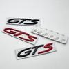 BJT1 1pcs Metal GTS Letter Sticker Car Rear Emblem Fender Side Rear Tail Trunk Badge Sticker Styling Accessories For 911 718 928 901