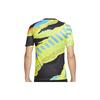 Nike T Shirts Men's Yellow Black Crew Neck Moderate Straight Fit DB7625-015