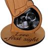 Ultrasound Photo Frame Desktop Decoration Wooden Baby Sonogram Picture Frame Ornament Pregnancy Announcement Expectant Mother