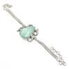 Natural Aquamarine Gemstone Handmade 925 Sterling Silver Bracelet 7-8" l0V43