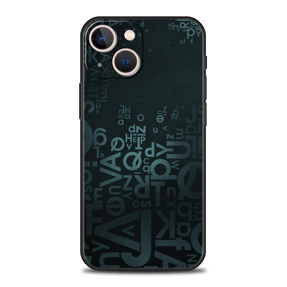Чехол-бампер с узором из цифр для iPhone 17 16 15 14 13 12 Pro Max 11 Pro Max 17 AIR Plus Ударопрочный Мягкий ТПУ Корпус Fundas Сумка