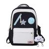 Campus middle school students new fashion schoolbag women's large-capacity contrasting color high school students backpack cute star versatile bag