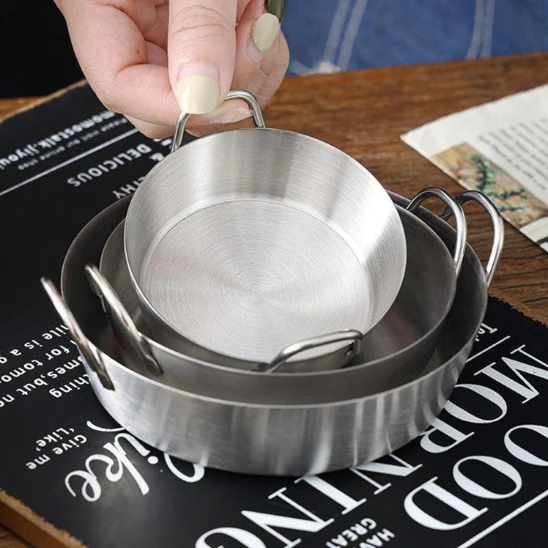 3Pcs/Set Stainless Steel Bowl Rice Wine Salad Snack Fruit Bowls Tableware Sauce Dishes Food Plate Kitchen Utensils