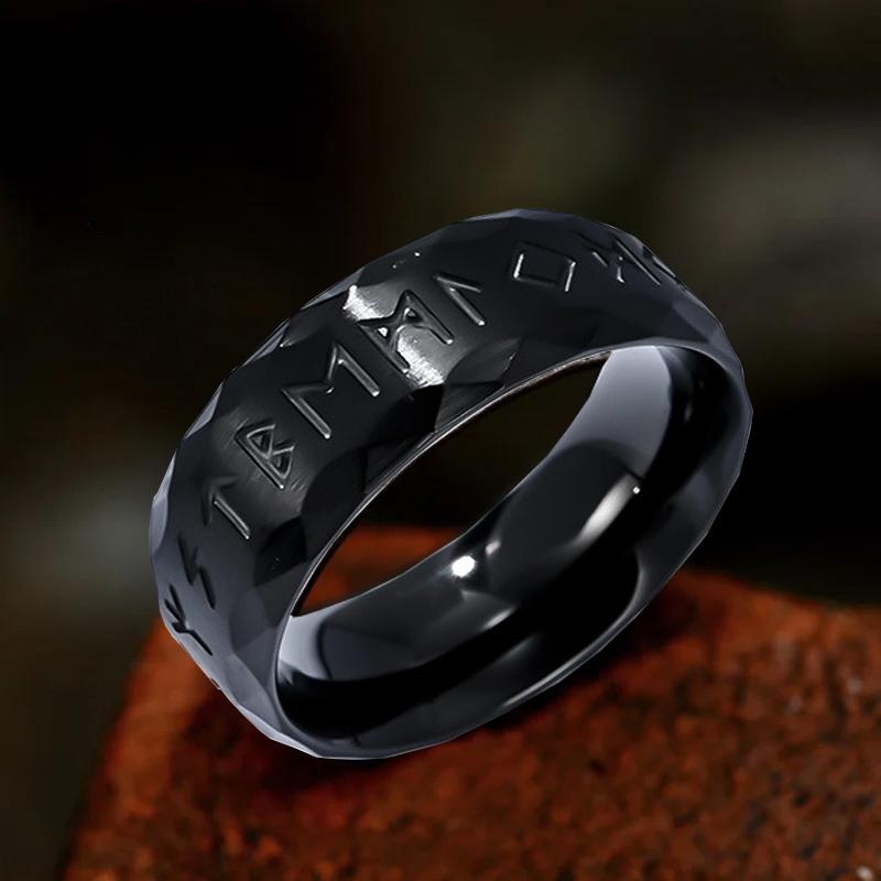 Vintage Odin Norse Viking Amulet Rune Rings For Men Cool Stainless Steel Celtic Knot Ring Wedding Jewelry Valentine's Days Gifts