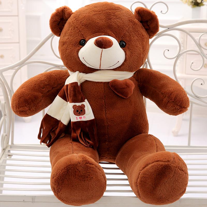 Детские куклы, плюшевые игрушки, шарф, кукла с изображением медведя, большая подушка с плюшевым мишкой для девочек, свадебная кукла, детская