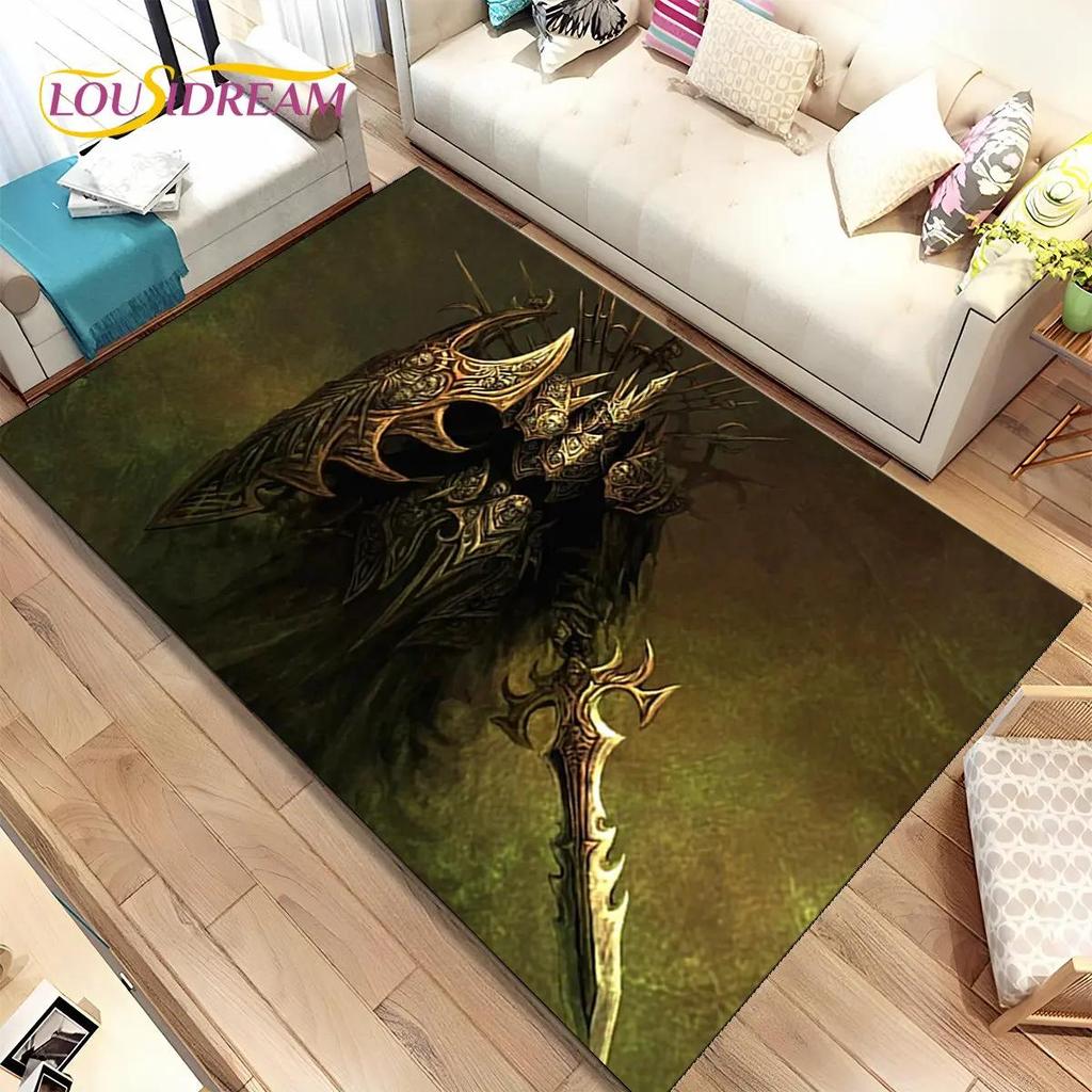 3D HD Ковер с изображением персонажей игры Diablo, Мультяшный ковер для дома, гостиной, спальни, дивана, Прикроватный коврик, Нескользящий коврик для детской игровой комнаты