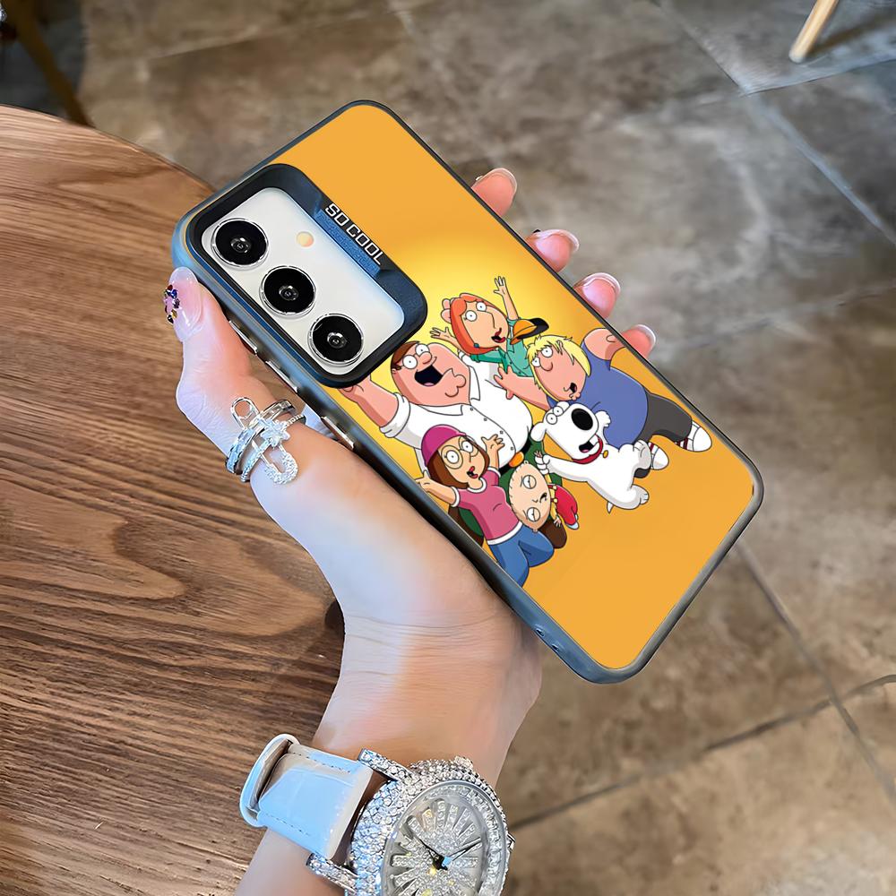 F-Family Funny Guy Phone Case For Samsung A25 A33 5G A54 A36 A35 A56 A52 A14 Shockproof Colorful Cover