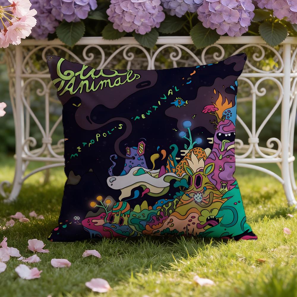 G-Glass A-Animals Band Cushion Cover Home & Car Dual-Scene Pillow Cover: Reversible for Premium Comfort