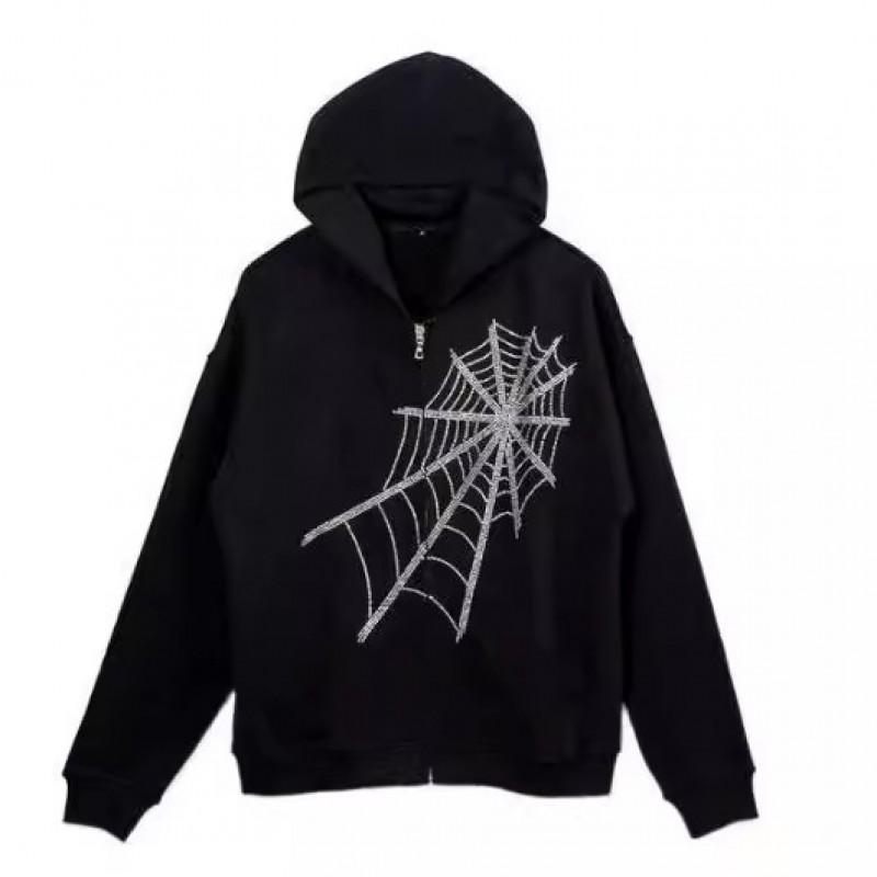 Womens Loose Zip-Up Hoodie Y2K Streetwear Graphic Print Casual Jacket