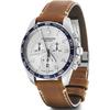 Victorinox Swiss Army FieldForce Classic Chrono Silver Leather 241900 Wrist Watch