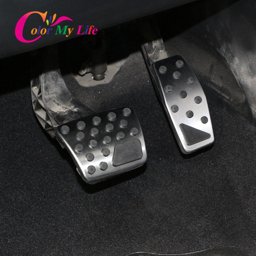 Color My Life педаль акселератора из нержавеющей стали крышка педали тормоза чехол для отдыха на педалях для Jeep Compass 2017- Renegade