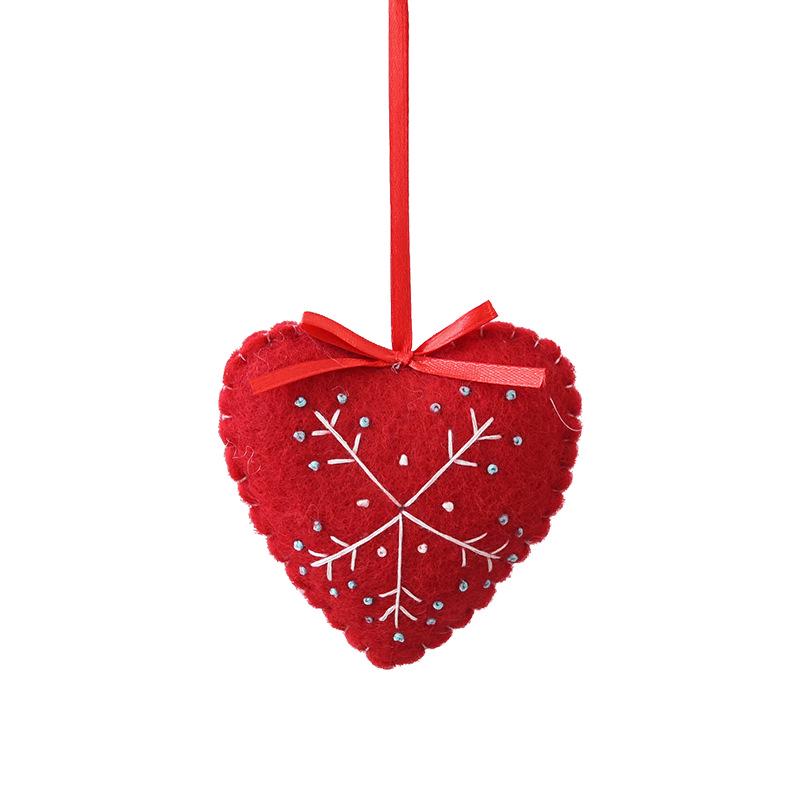 Creative Wool Felt Christmas Ornaments: Five-Pointed Star, Snowflake, Tree Decorative Pendants