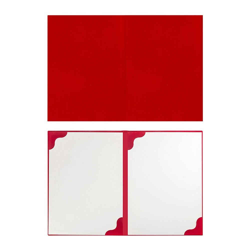 1Pcs Plush Surface Certificate Cover Thicken File Page Folder  Signing Contract