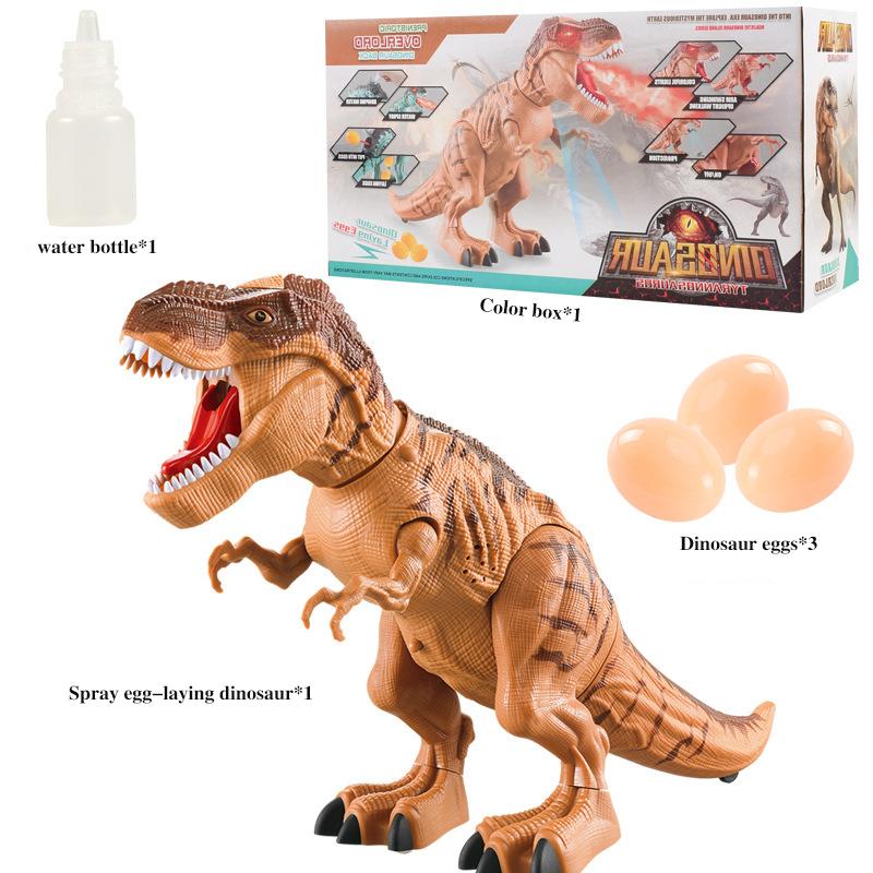Large Electric Dinosaur Walking Projection Spray Laying Eggs with Dinosaur Sound Effects Eyes with Lights Dinosaur Childrens Toy