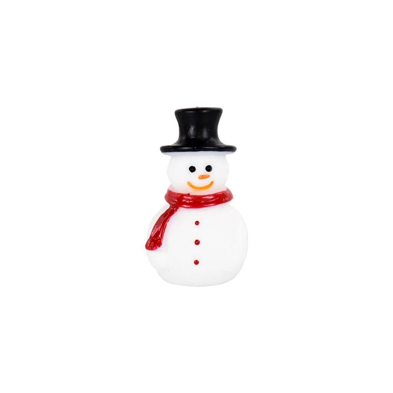 4pcs Christmas House Santa Claus Sled Tree Snowman Figurine Doll House Home Decor Miniature Garden Decoration Accessories
