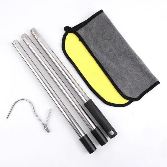 Крюк для извлечения пылесоса из бассейна с регулируемой телескопической штангой Крюк из нержавеющей стали для роботизированных очистителей бассейна Универсальный инструмент для извлечения очистителя бассейна