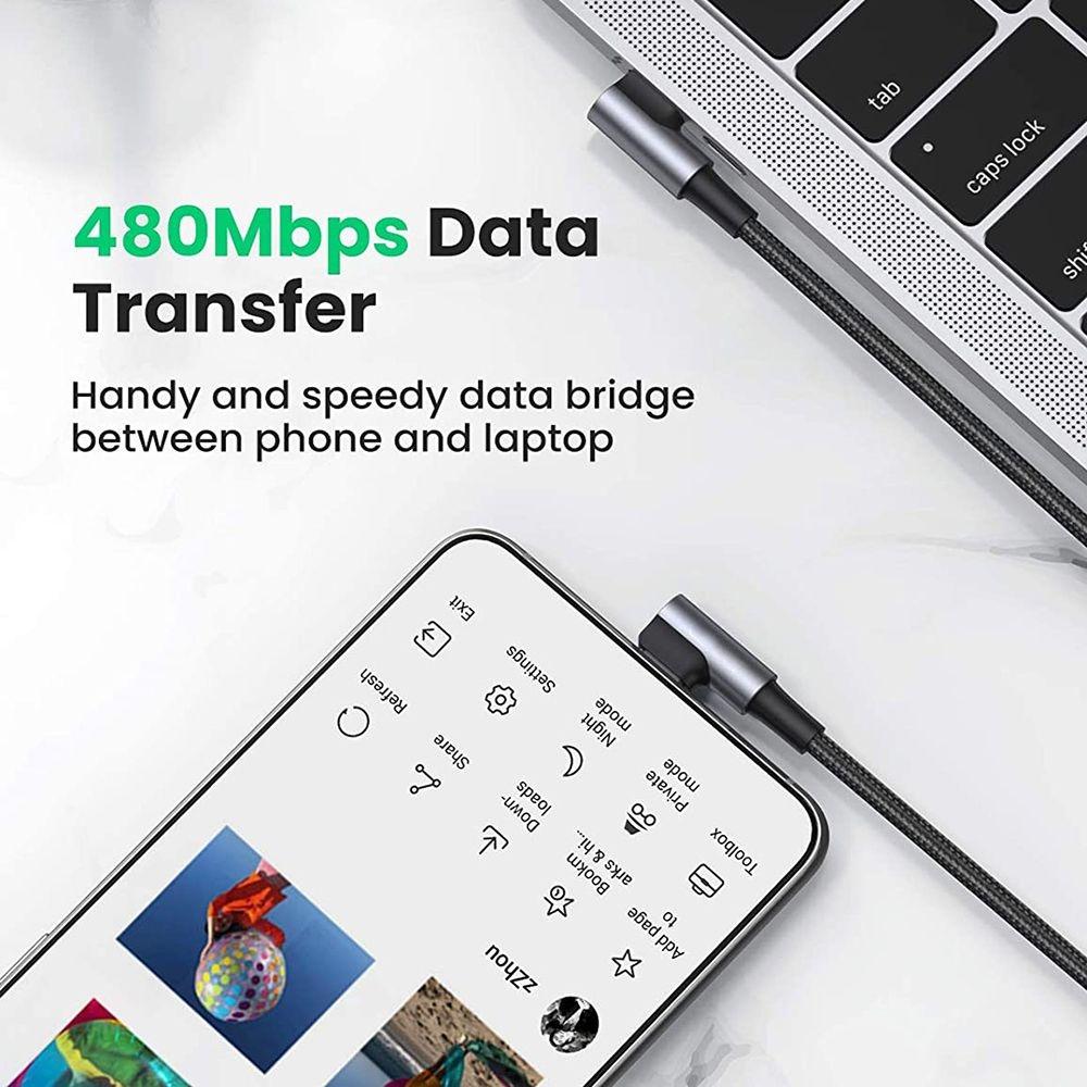 60 Вт PD быстрая зарядка линия USB C к USB Type C кабель прямоугольный провод 90 градусов кабель для передачи данных для ноутбука мобильный телефон