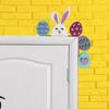 Easter Bunny Door Corner Decoration Farmhouse Rustic Colorful Egg Carrot Rabbit Ears