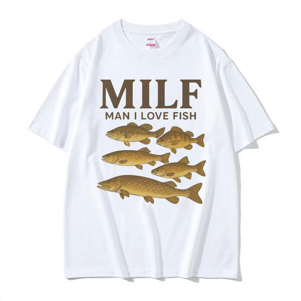 Man I Love Fish Lustiges Angel Meme Funny Graphic T-shirtsUnisex Fashion High Quality Tee Shirt Comfort Short Sleeve T Shirt