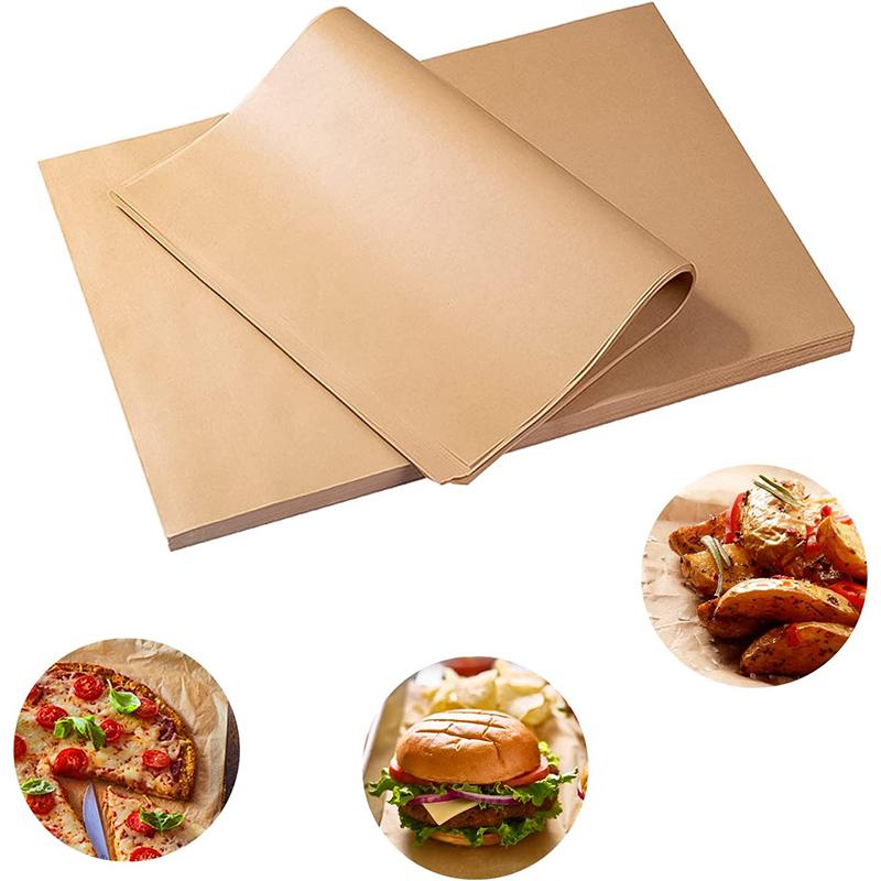 100 Pcs Parchment Paper Baking Sheets Non-Stick Precut Baking Parchment Baking Paper Will Not Curl Burn Wax Paper JT70