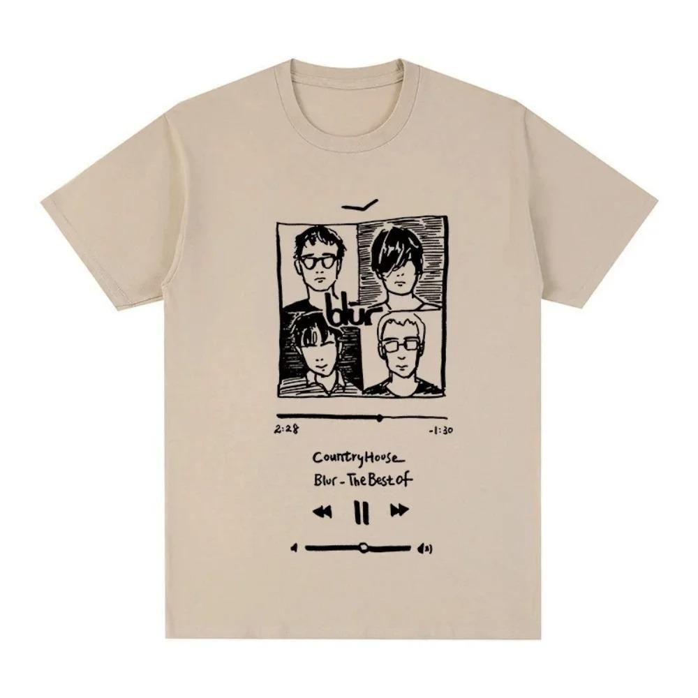 Blur Country House Retro Music British Rock Summer Casual Short Sleeve Women And Unisex Comfort Fashion Tshirt