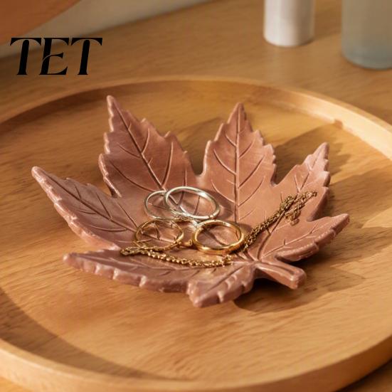 Autumn Wedding Decor 3D Printed Maple Leaf Trinket Dish, Fall Key Tray, Jewelry Decorative Dish Tray for Entryway, Thanksgiving Tabletop Home