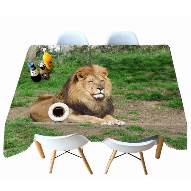 Thicken Cotton Tablecloth Wheat Landscape Under The Sun Pattern Rectangular Round Table Cloth For Wedding Picnic Party