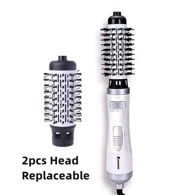 Сменная расческа 3 в 1, автоматический вращающийся электрический выпрямитель для волос, щетка для завивки волос, фен, горячий воздух, стайлер для волос