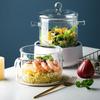 Noodles Stovetop Glass Mini Explosion-proof Heat-resistant Cookware Salad Bowl Soup Pot Saucepan