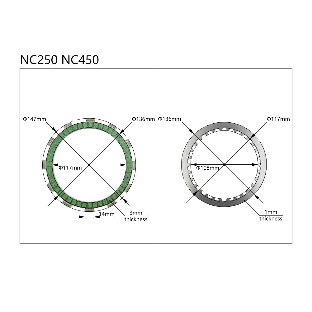 Motorcycle Engine Clutch Friction Plates & Steel Disc For AVANTIS Enduro MOTOLAND SM-MOTORS Zongshen KAYO BSE BRZ NC250 NC450