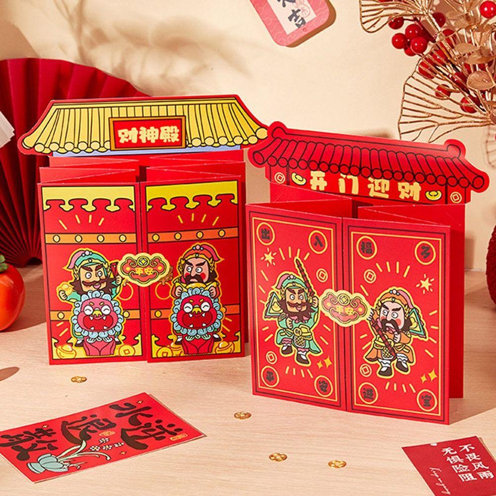 Lucky Red Envelopes Gold Foil Design Chinese Style Red Pockets New Year Blessing Blessing 2026 Luck Money Bag Party Favors