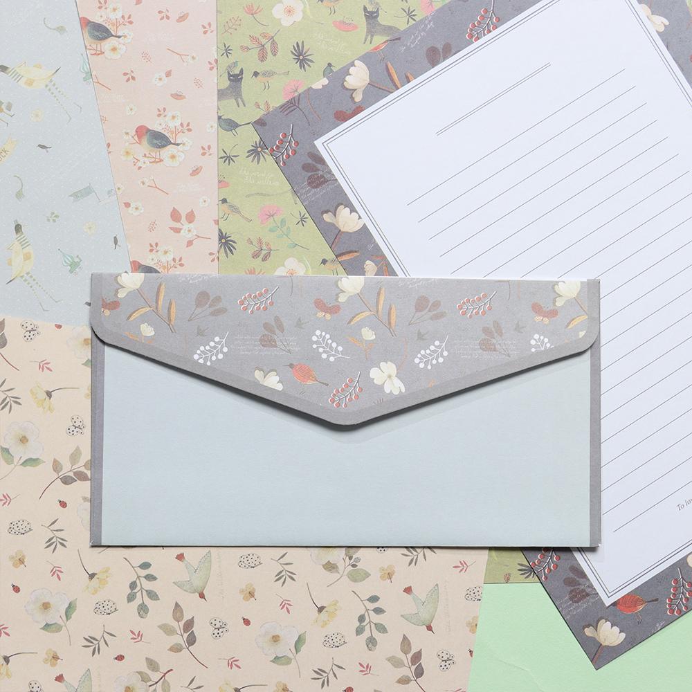 Printing Vintage Floral Writing Paper 6PCS With Envelopes 3PCS Letter Stationery Differrent Design